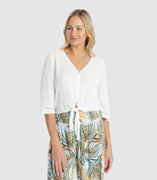 Piping Hot Kimono Sleeve Blouse