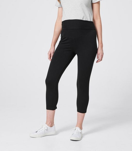 Maternity Organic Cotton Over The Belly 3/4 Length Leggings 