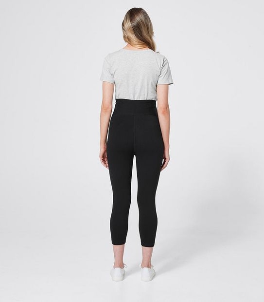 Maternity Organic Cotton Over The Belly 3/4 Length Leggings 