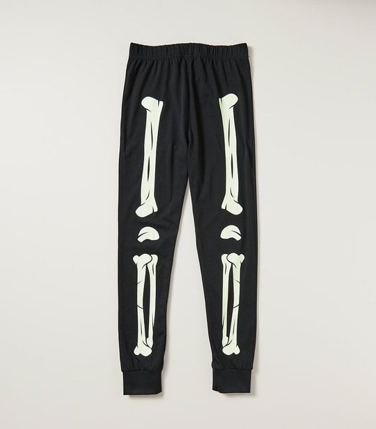 Unisex Kids Family Matching Glow In The Dark Skeleton Pyjama Set