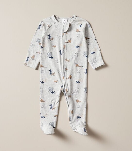 Baby Organic Cotton Print Coverall
