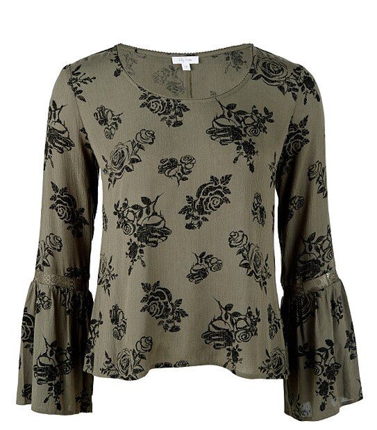 Lily Loves Belle Sleeve Top - Khaki