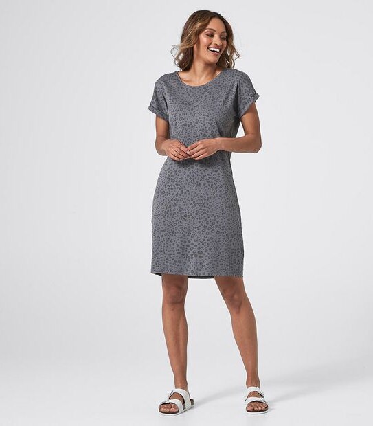 Organic Cotton Short Sleeve Knit Shift Dress