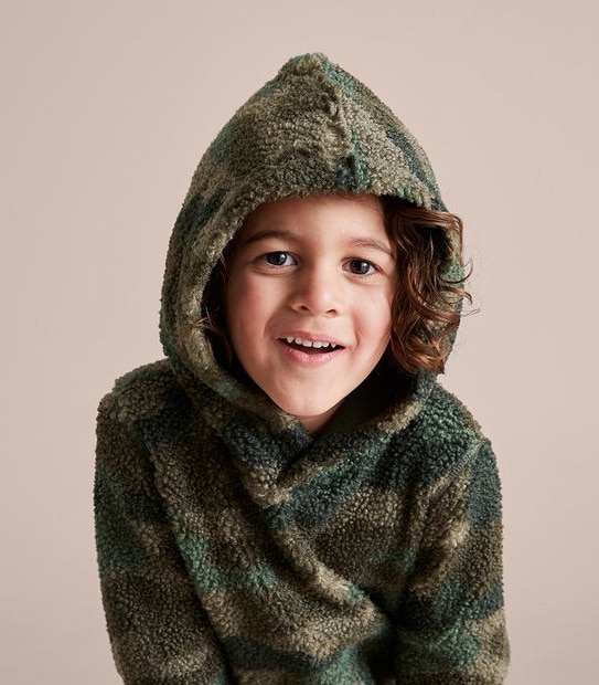 Camouflage Teddy Fleece Hoodie