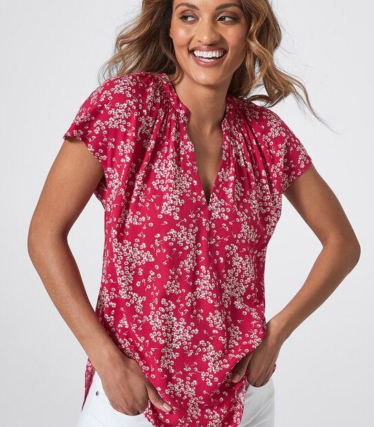 Dallas Shirred Neck Blouse
