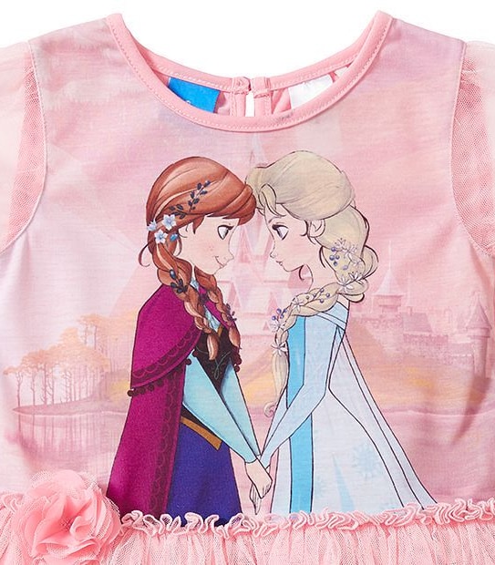 Disney Frozen Print Dress With Cape