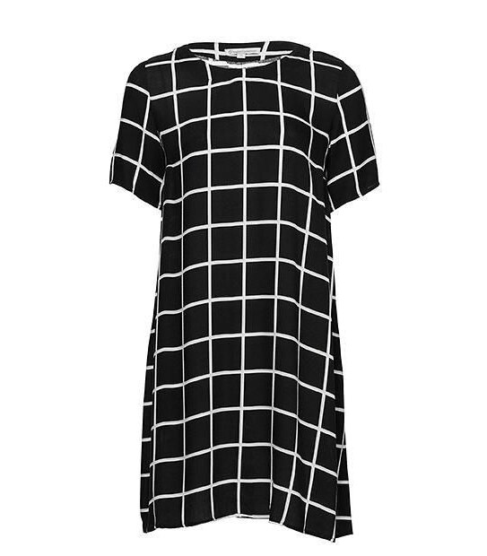 Trapeze Dress - Grid Print