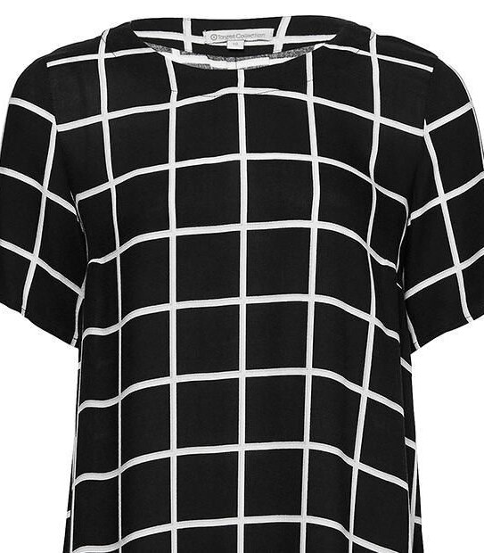 Trapeze Dress - Grid Print