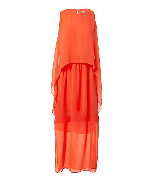 Layered Chiffon Maxi Dress - Orange | Target Australia