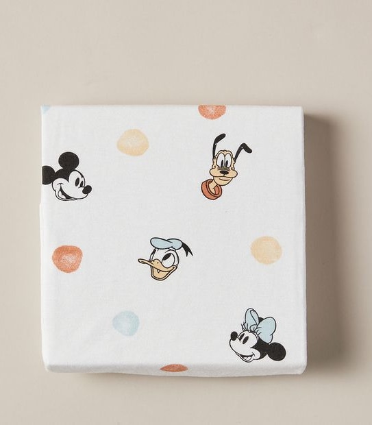 Disney Mickey Mouse Bamboo Fitted Bassinet Sheet