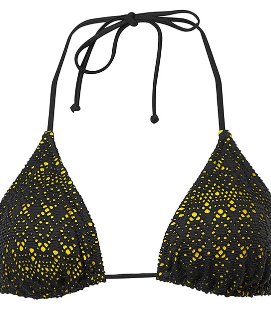 City Safari Crochet Triangle Bikini Top