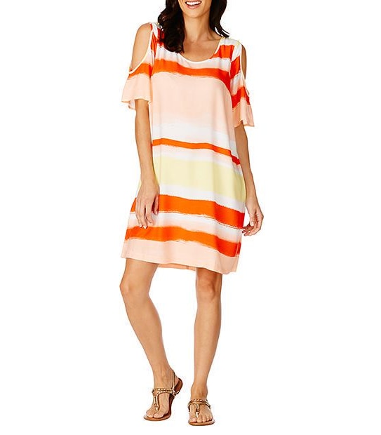 Cold Shoulder Swing Dress