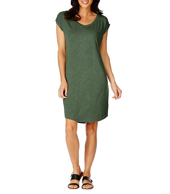 Slub T-Shirt Dress - Thyme 2 of 5