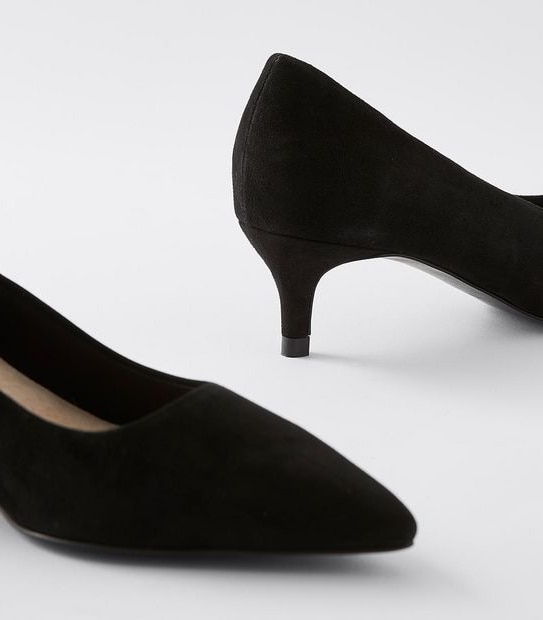Preview Dakota Suede Kitten Heels - Black