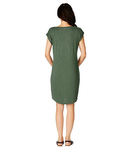 Slub T-Shirt Dress - Thyme 3 of 5