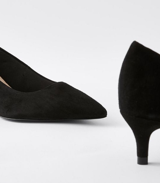 Preview Dakota Suede Kitten Heels - Black