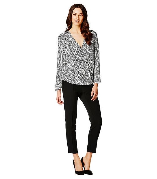 Drape Front Blouse - Tetris 3 of 5