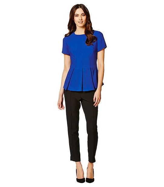 Peplum Top - Cobalt