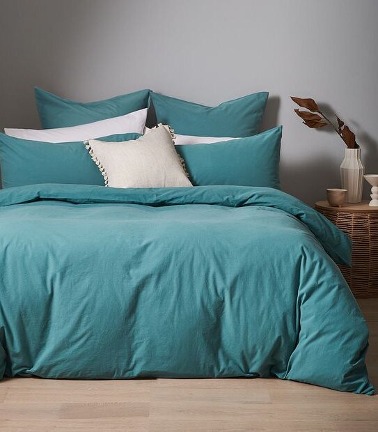 Arlo Stonewash Quilt Cover Set Super King Bed Target Australia