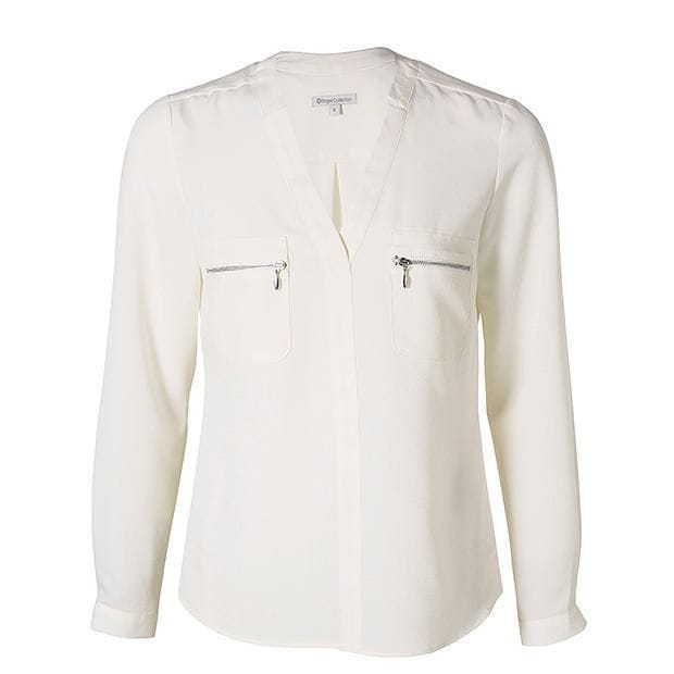 Zip Pocket Shirt White Target Australia