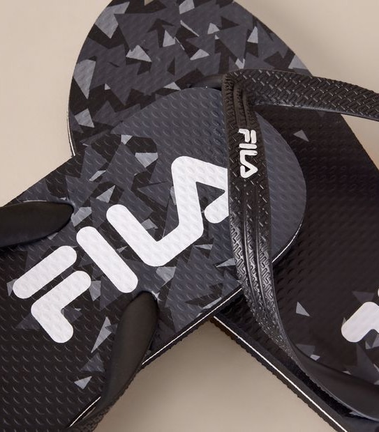 Fila Mens Ortanto Diamond Thongs - Black