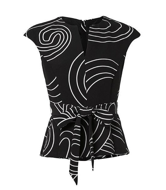 Swirl Peplum Top