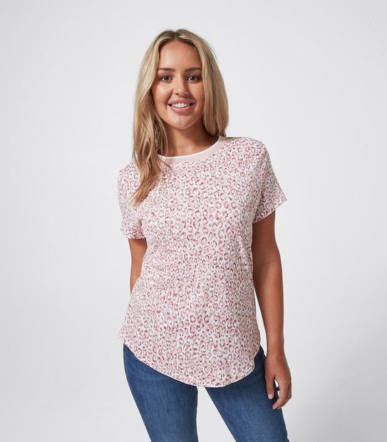 Dannii Minogue Petites Crew Print T-Shirt