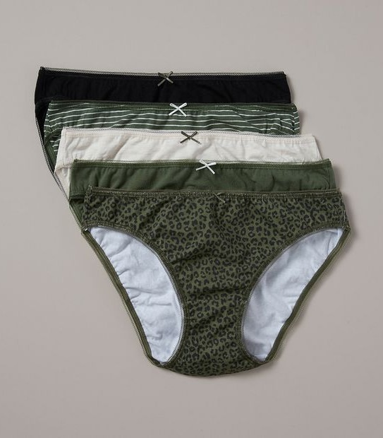 5 Pack Cotton/Elastane Bikini Briefs; Style: LBK183533