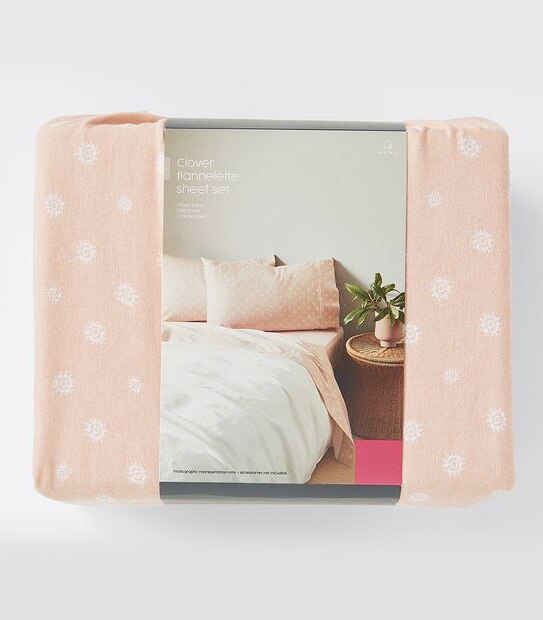 Clover Flannelette Sheet Set