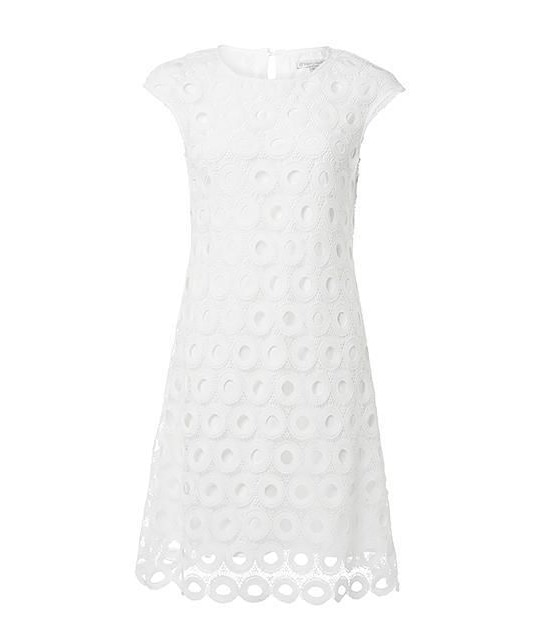 Lace Shift Dress - White