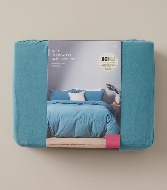 Arlo Stonewash Quilt Cover Set Super King Bed Target Australia