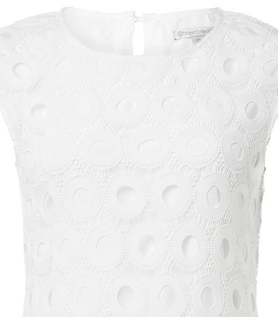 Lace Shift Dress - White