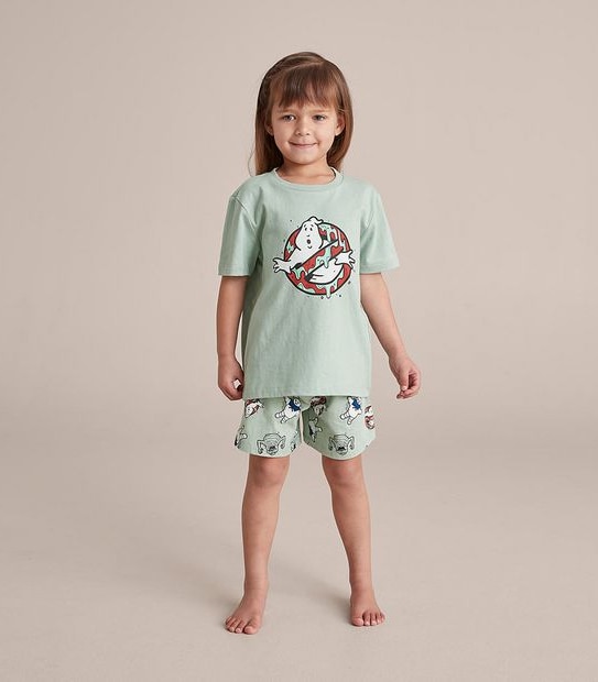 Unisex Kids Ghostbusters Family Matching Cotton Glow In The Dark Pyjama Set