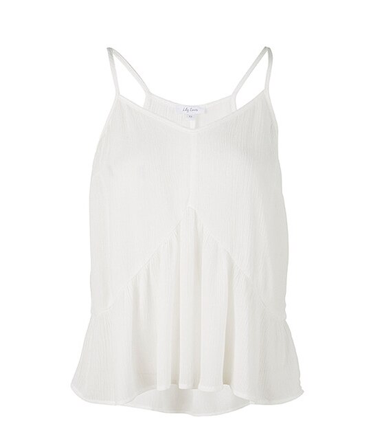 Lily Loves Frill Cami - Cream