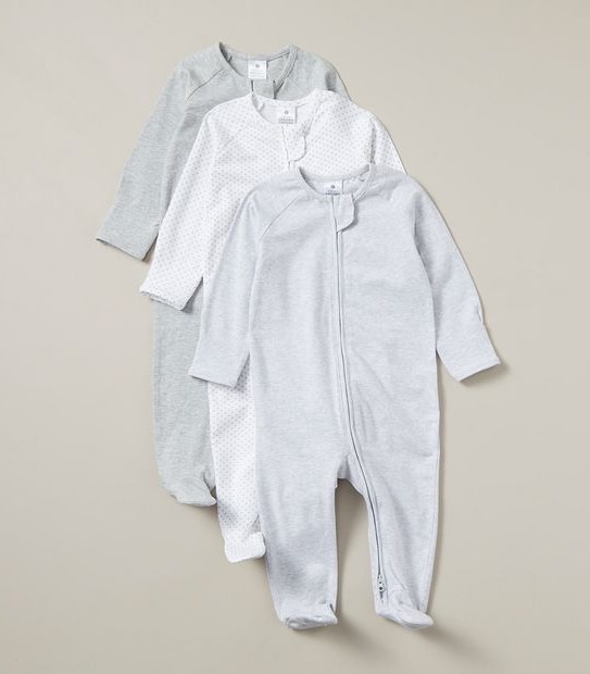 3 Pack Baby Organic Cotton Coveralls