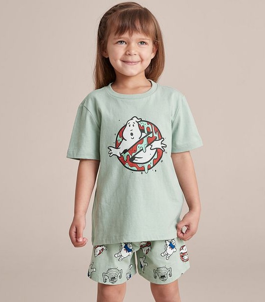 Unisex Kids Ghostbusters Family Matching Cotton Glow In The Dark Pyjama Set