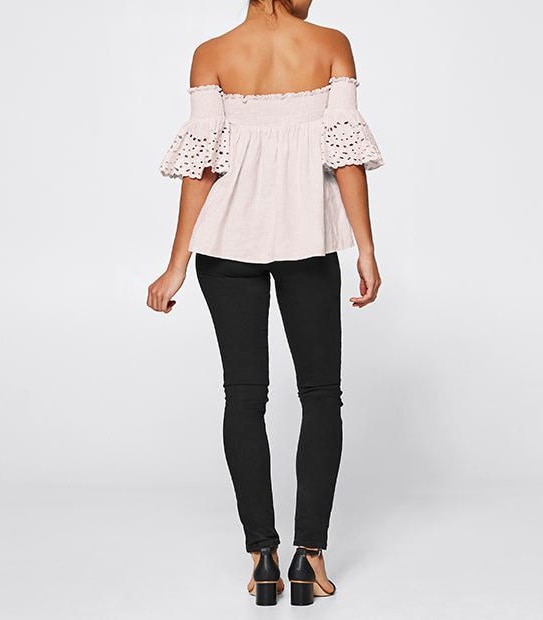 Dannii Minogue Petites Off The Shoulder Linen Top