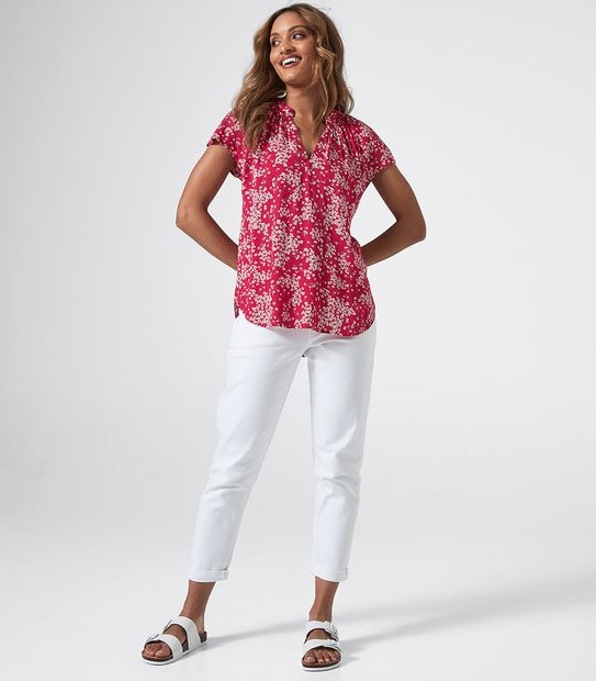 Dallas Shirred Neck Blouse