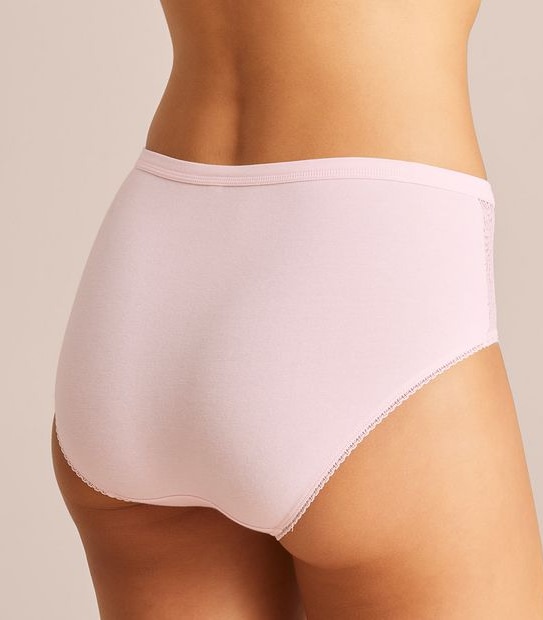 Organic Cotton and Lace Midi Briefs; Style: LMD30561
