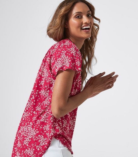 Dallas Shirred Neck Blouse
