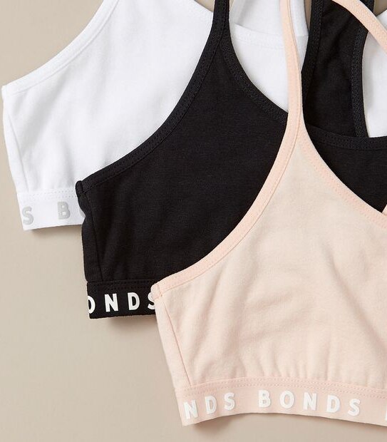 Bonds 3 Pack Hipster Racer Back Crops