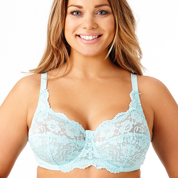 Kirsty Full Figure Lace Bra - Aruba Blue Kirsty Full Figure Lace Bra - Aruba Blue