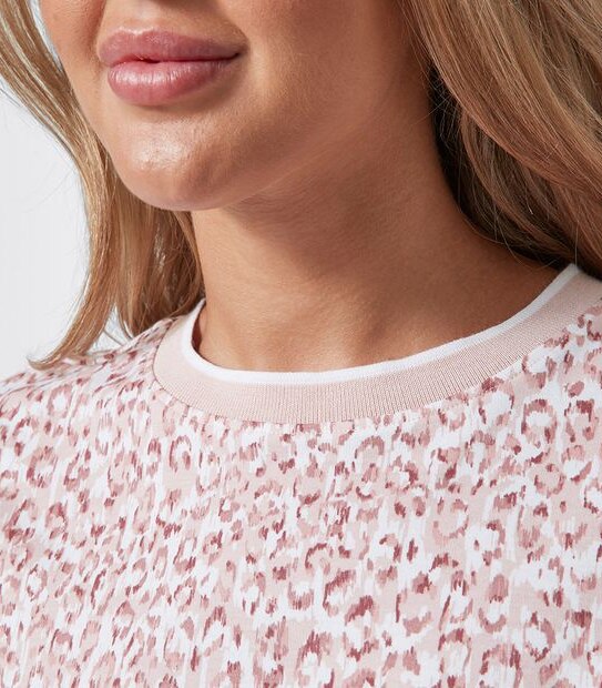 Dannii Minogue Petites Crew Print T-Shirt