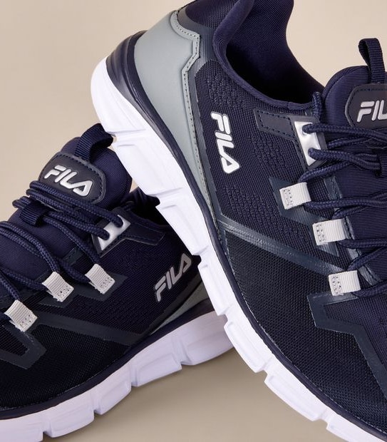 Mens Fila Livorno II  Sneakers - Navy/Silver
