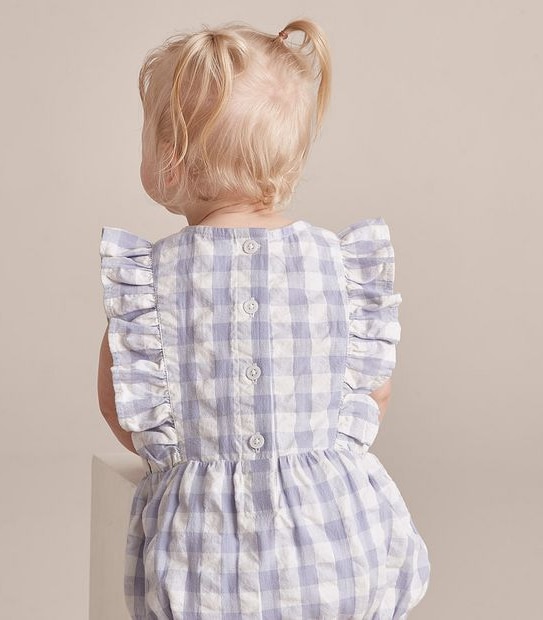 Baby Gingham Frill Romper