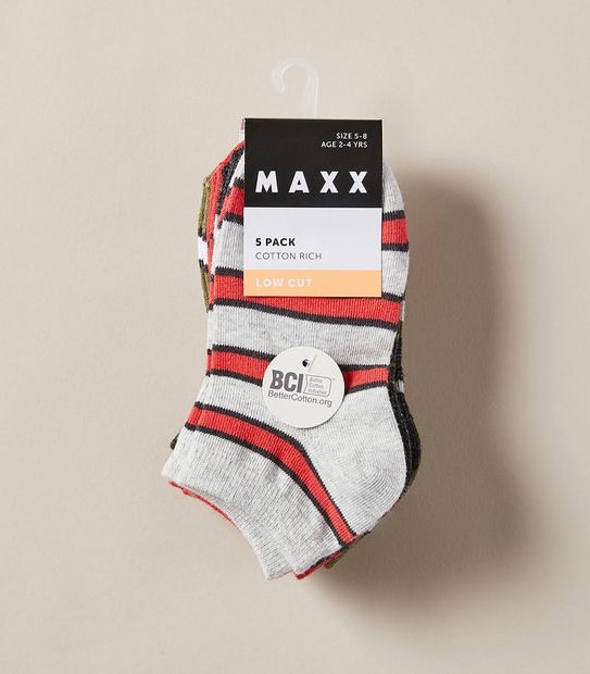 Maxx 5 Pack Low Cut Socks