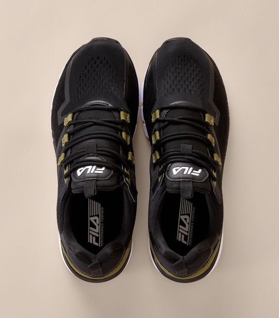 Mens Fila Livorno II  Sneakers - Black/Khaki