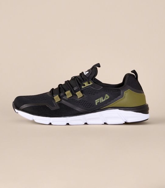 Mens Fila Livorno II  Sneakers - Black/Khaki
