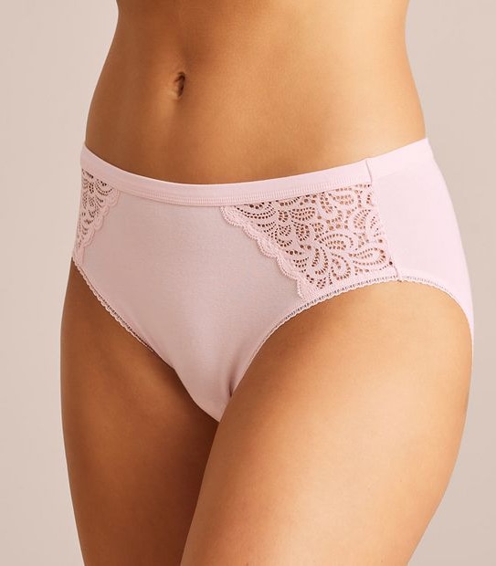 Organic Cotton and Lace High Cut Briefs; Style: LHF27842