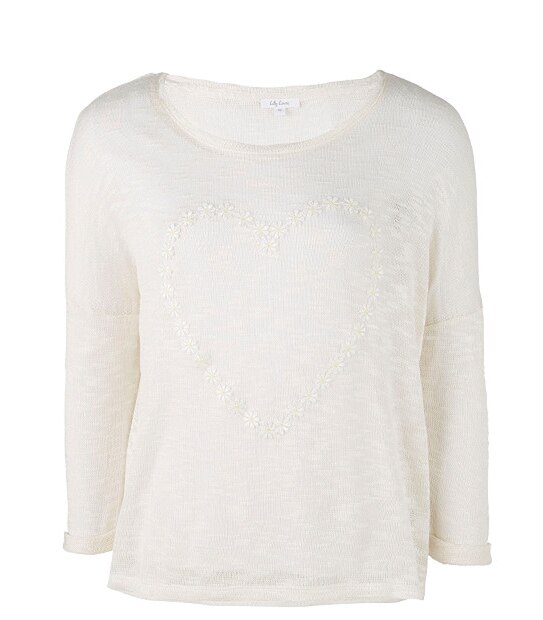 Lily Loves Drop Shoulder Knit Top - Cream